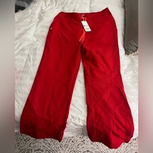 fIGs red scrub pants size medium petite